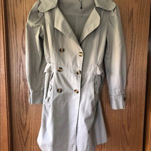 Allegra K Tan Trench Coat M